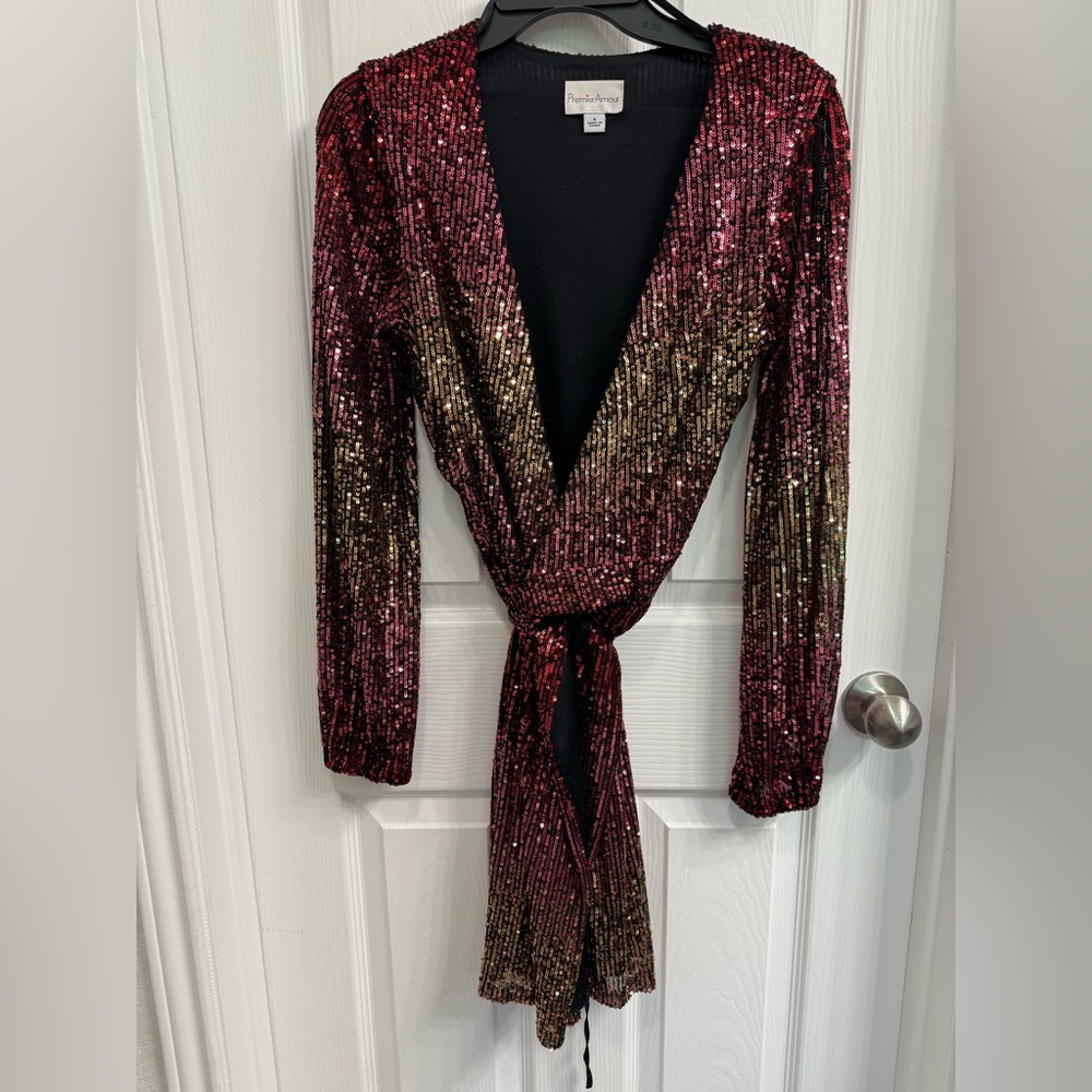 Premier Black Dress with Red Accents